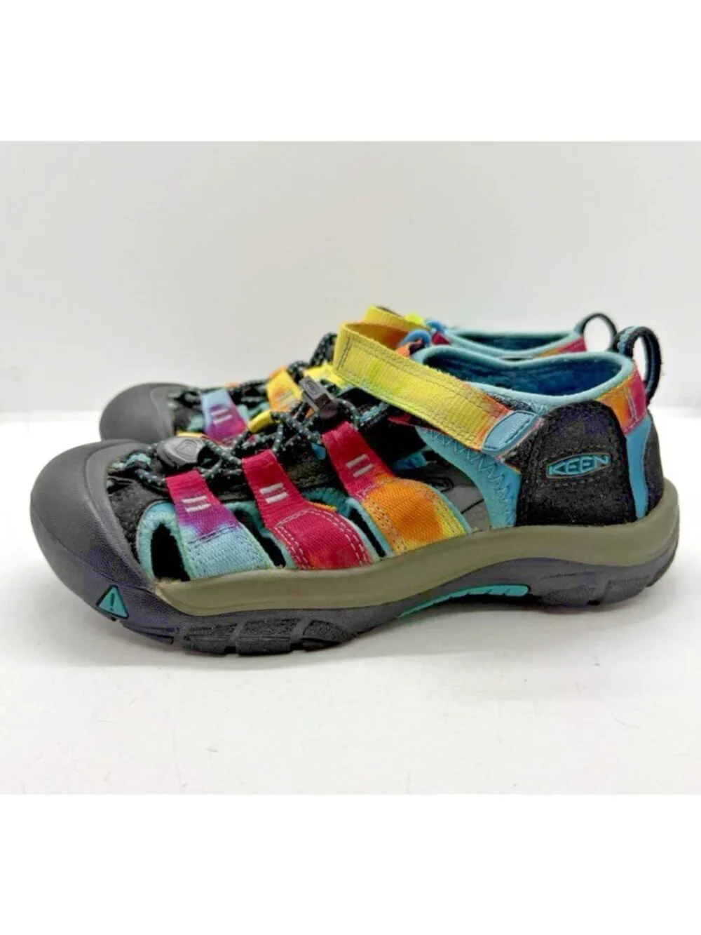 KEEN Big Kids Shoes Newport H2 Rainbow Tie Dye Water Sandals US 2/EU 34 1018441